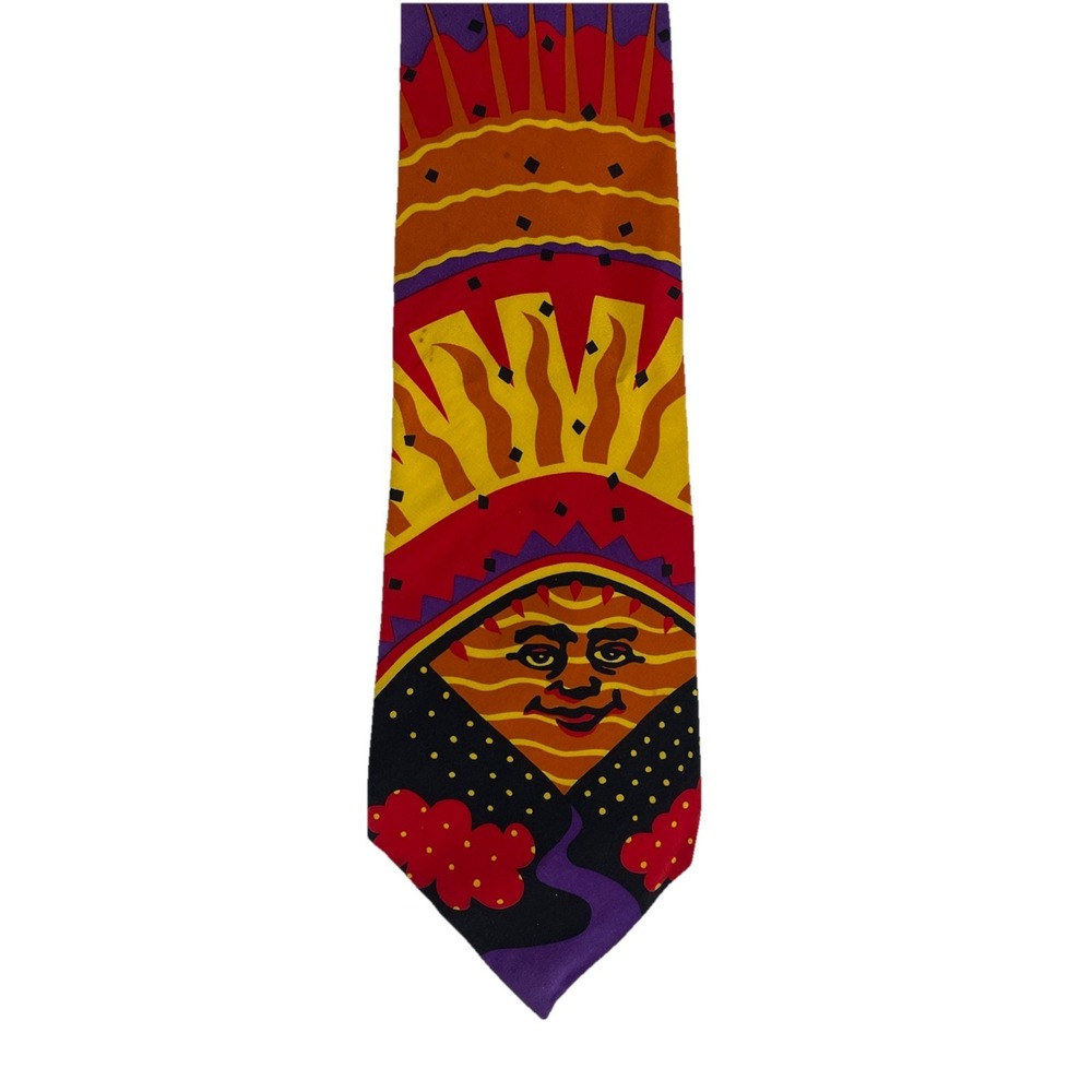 Vintage 1991 The Beatles Good Day Sunshine Silk Necktie Apple Corps Mens Tie